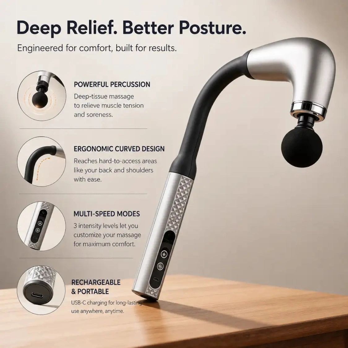 ZYMORIA PulseGun Massager